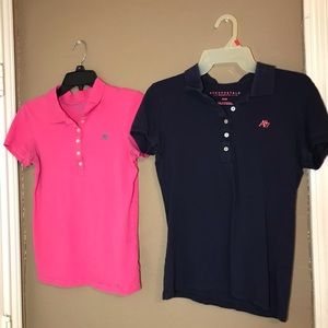 AÉROPOSTALE Pink and Black Collared shirts